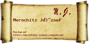 Merschitz József névjegykártya